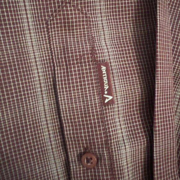 Antigua Texas A&M Maroon Check Long Sleeve Button-Up Shirt – Men's Medium - Picture 11 of 14